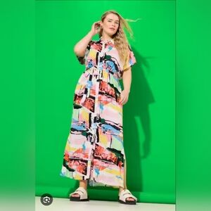 Colorful Abstract Maxi Dress